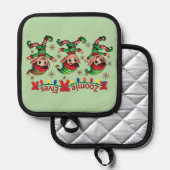 Zoomie Elves Weihnachten Topflappen (Vorderseite/Rückseite)