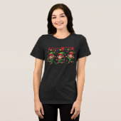 Zoomie Elves Weihnachten Tri-Blend Shirt (Vorderseite voll)