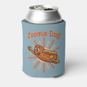 Zoomie-Hund Fliegender Hot Dog Cartoon – Lustiger  Dosenkühler