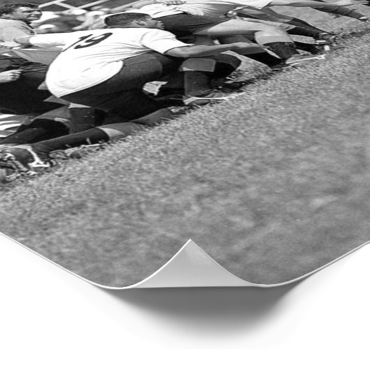 Zoomie Rugby Scrum Poster (Ecke)