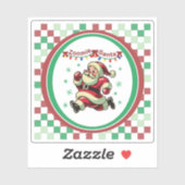 Zoomie Santa Christmas Aufkleber (Blatt)