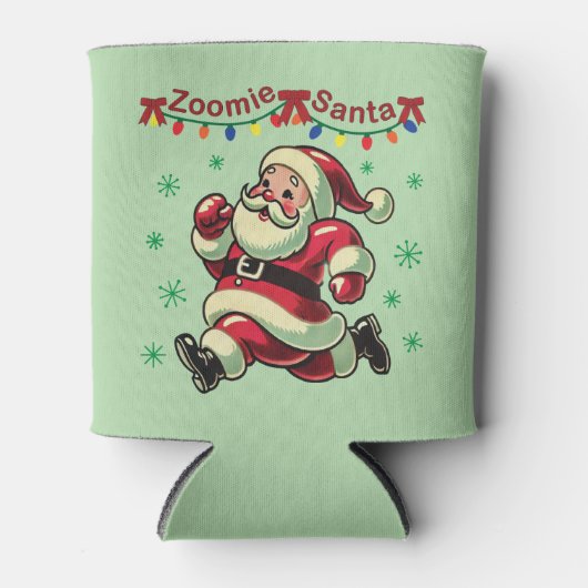 Zoomie Santa Christmas Dosenkühler (Vorderseite)