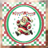 Zoomie Santa Christmas Fensteraufkleber (Blatt 2)