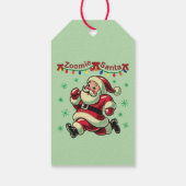 Zoomie Santa Christmas Geschenkanhänger (Rückseite)