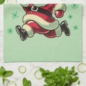 Zoomie Santa Christmas Geschirrtuch (Gefaltet)