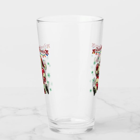 Zoomie Santa Christmas Glas (Links)