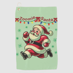 Zoomie Santa Christmas Golfhandtuch