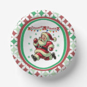 Zoomie Santa Christmas Pappteller (Vorderseite)