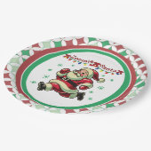 Zoomie Santa Christmas Pappteller (Schrägansicht)