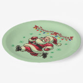Zoomie Santa Christmas Pappteller (Schrägansicht)