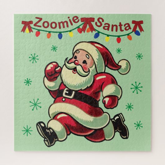 Zoomie Santa Christmas Puzzle (Vertikal)