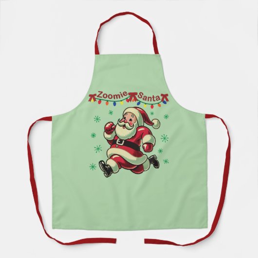 Zoomie Santa Christmas Schürze (Vorderseite)
