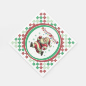 Zoomie Santa Christmas Serviette (Ecke)