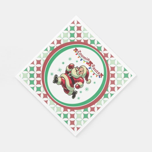 Zoomie Santa Christmas Serviette (Ecke)