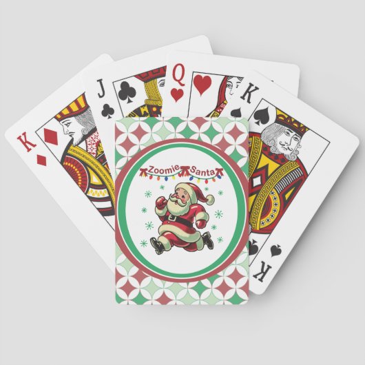 Zoomie Santa Christmas Spielkarten (Rückseite)