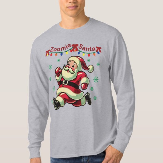 Zoomie Santa Christmas T-Shirt (Vorderseite)