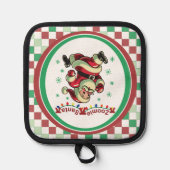 Zoomie Santa Christmas Topflappen (Vorderseite)