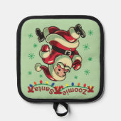 Zoomie Santa Christmas Topflappen (Vorderseite)