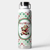 Zoomie Santa Christmas Trinkflasche (Rückseite)