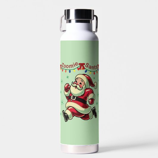 Zoomie Santa Christmas Trinkflasche (Vorne)