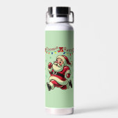 Zoomie Santa Christmas Trinkflasche (Rückseite)