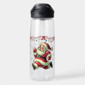 Zoomie Santa Christmas Trinkflasche (Rückseite)