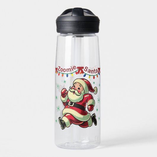 Zoomie Santa Christmas Trinkflasche (Vorne)