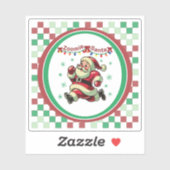 Zoomie Santa Weihnachten Aufkleber (Blatt)