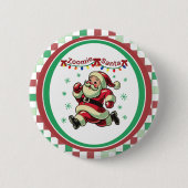 Zoomie Santa Weihnachten Button (Vorderseite)