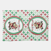 Zoomie Santa Weihnachten Geschirrtuch (Horizontal)