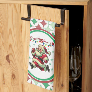 Zoomie Santa Weihnachten Geschirrtuch