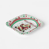 Zoomie Santa Weihnachten Pappteller (Gewinkelt)