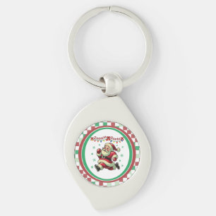 Zoomie Santa Weihnachten Schlüsselanhänger