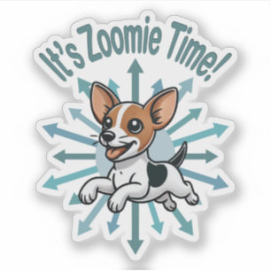 Zoomie Time Rat Terrier Aufkleber