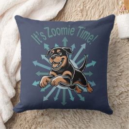 Zoomie Time Rottweiler Kissen