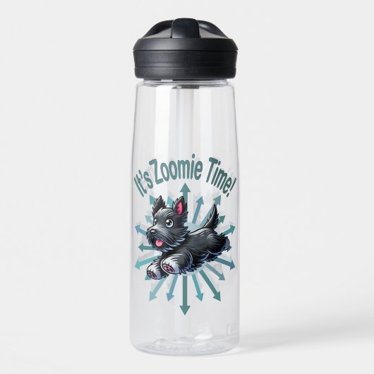 Zoomie Time Scottish Terrier Trinkflasche (Vorne)