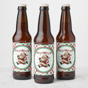 Zoomie Weihnachtsmann Weihnachten Bierflaschenetikett