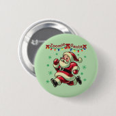 Zoomie Weihnachtsmann Weihnachten Button (Vorne & Hinten)