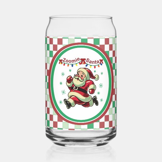 Zoomie Weihnachtsmann Weihnachten Dosenglas (Vorderseite)