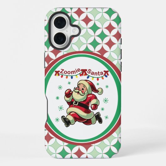 Zoomie Weihnachtsmann Weihnachten iPhone Hülle (Rückseite)