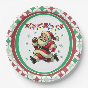Zoomie Weihnachtsmann Weihnachten Pappteller