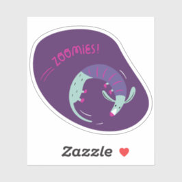 Zoomies niedliche illustrierte Hundfarben Aufkleber