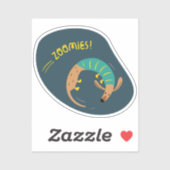 Zoomies niedliche illustrierte Wurstmarinade Aufkleber (Blatt)