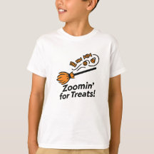 Zoomin' for Treats Fun Orange Halloween Design