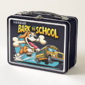 Zooming Dog School Bus Lunchbox (Vorderseite)