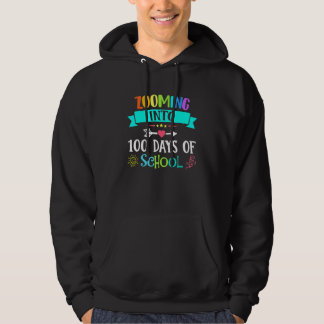 Zooming Into 100 Days Of School Teacher Kids Hoodie