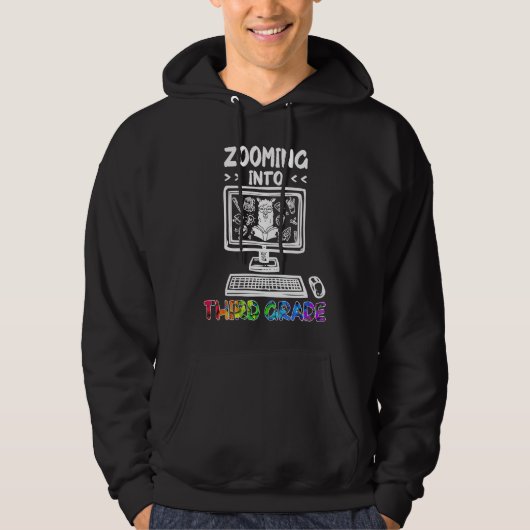 Zooming Into 3rd Grade Back to School 2020 Cute Ll Hoodie (Vorderseite)