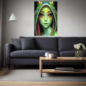 Zoomorphe coole Froschfrau | Art der AI Poster