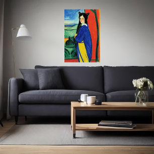 Zoomorphische Dame mit Katzenohren Art der AI Poster