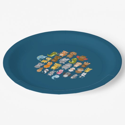 Zooparty Pappteller (Schrägansicht)